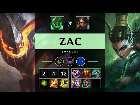 Zac Jungle vs Nidalee - EUW Master Patch 25.21