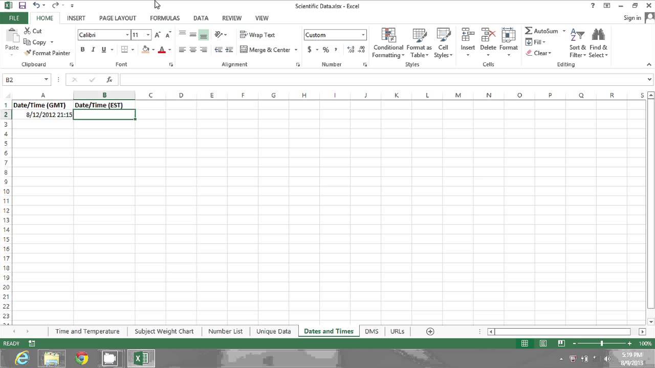 How to Convert GMT Time in Microsoft Excel : MIcrosoft Excel Tips