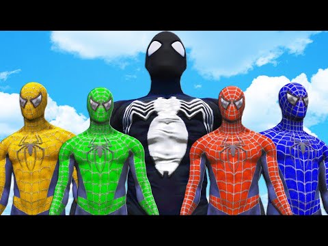 TEAM SPIDER MAN VS SYMBIOTE SPIDERMAN   EPIC BATTLE  #spiderman