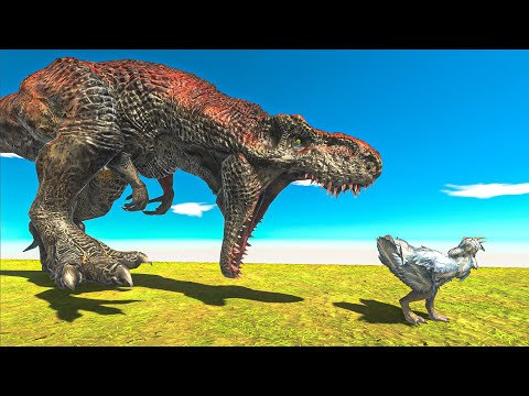 Only Fast Runners Escape From T-Rex Army - Animal Revolt Battle Simulator