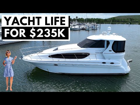 OUR YACHT Build UPDATE & Affordable Liveaboard Yacht Tour $235K 2003 SEA RAY 390 MOTOR YACHT
