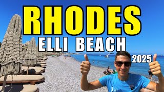 Rhodes 🇬🇷 - Elli Beach 2025 - The Most Expensive Beach in Town?
