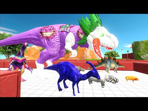ESCAPE FROM JOKER T REX - Animal Revolt Battle Simulator