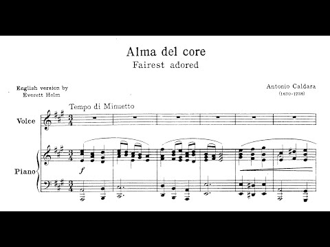 Alma del core (Antonio Caldara) - A Major Piano Accompaniment - Karaoke