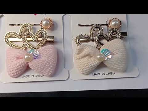 KIT COM 3 PEÇAS PRESILHA LAÇO PÉROLA TAMANHO:6CM