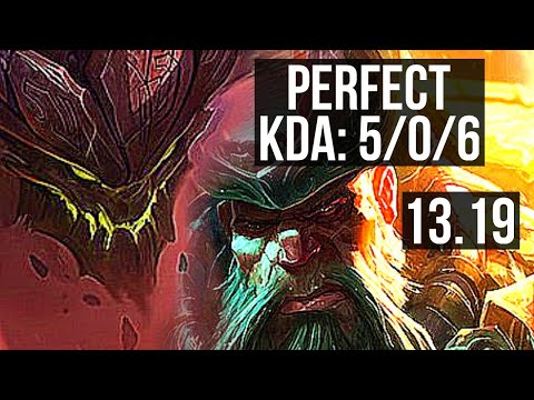 MALPHITE vs GANGPLANK (TOP) | 5/0/6 | KR Diamond | 13.19