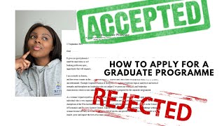 HOW TO APPLY FOR A GRADUATE PROGRAMME/JOB: cover letters, video interviews, psychometric tests