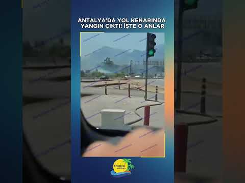 Antalya'da yol kenarında yangın çıktı! İşte o anlar