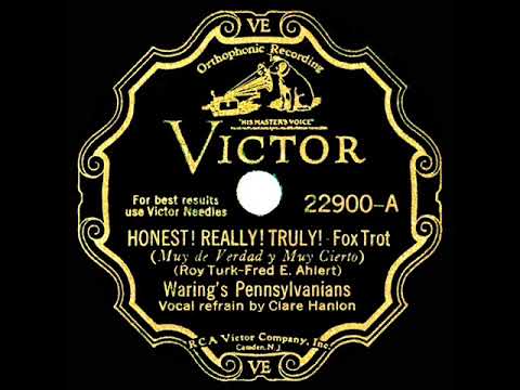 1931 Fred Waring - Honest! Really! Truly! (Clare Hanlon, vocal)