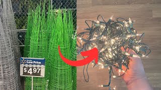 Stick Christmas light to a tomato cage for this BREATHTAKING idea!
