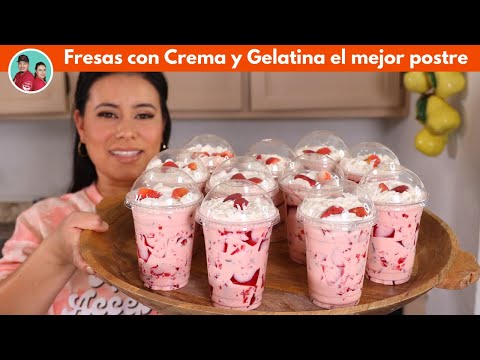 Fresas con Crema y Gelatina para Enamorar a la Lombriz 😅| Para Fiestas o Negocio 🤑