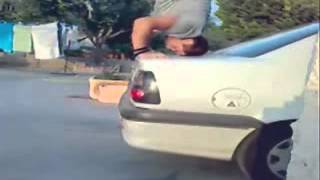 preview picture of video 'funny Dumb Dude Does Car Handstand And Fails'