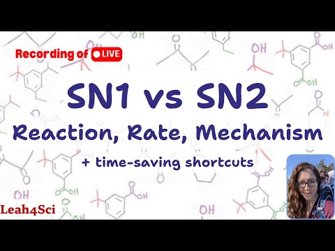 SN1 vs SN2 Reactions Simplified - Reaction, Rate, Mechanism + Practice [LIVE Recording]