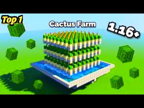 Fully Automatic Cactus Farm | I Built a CACTUS FARM in Minecraft bedrock