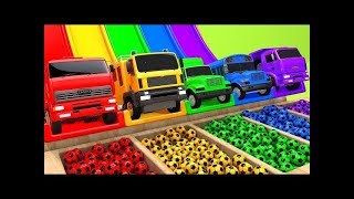 Learn Colors with 9 Street Vehicles and Surprise Soccer Ball Pretend Play for Kids Inflatable Toy 2