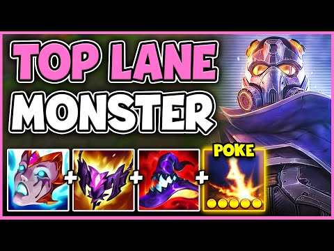 I FOUND THE NEW BULLY OF TOP LANE AND IT'S 100% OP (NEVER STOP POKING)