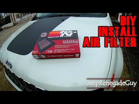 Installing K&N Intake Air filter on Jeep Renegade 1.4 Turbo (33-5034)