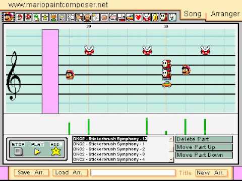 Donkey Kong Country 2: Diddy's Kong Quest - Stickerbrush Symphony - Mario Paint Composer