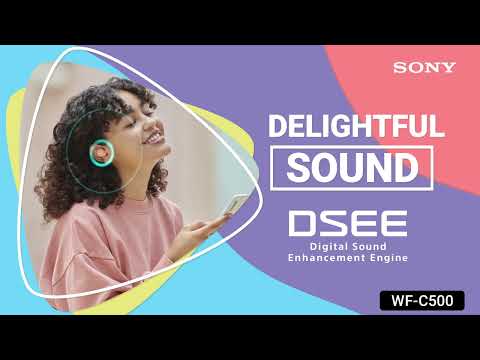 Sony WF-C500 belaidės ausinės, Baltos video