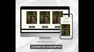 {The Evangeline} Feminine Author Canva Landing Page Template, Elegant Website, Writer Website