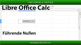 FÜHRENDE NULLEN ANPASSEN (LibreOffice Calc)