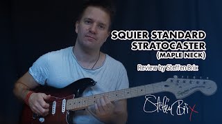 Video thumbnail for PLAYER'S REVIEW Squier Standard Stratocaster (maple neck) by Steffen Brix by Steffen Brix
