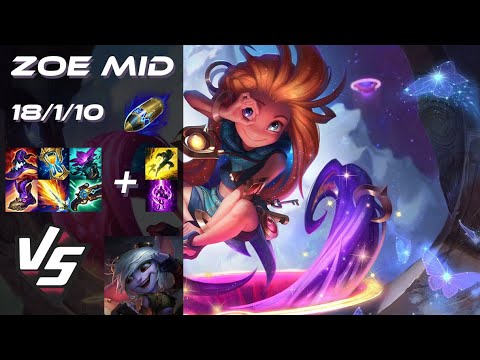 MID Zoe vs Tristana - NA Grandmaster Patch 14.10