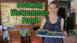 Vietnamese Cooking Class Lesson (Pho, Cao Lau, Spring Rolls, Country Pancake) in Hoi An, Vietnam