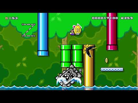 Kaizo: Rainbow Pipe Forest by Rookies 🍄 Super Mario Maker 2 #ane