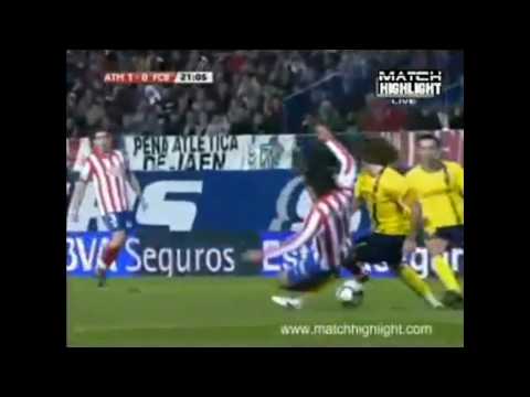 Atletico Madrid vs Fc Barcelona 2-1 Golo de Simao 2/14/10 |HD|