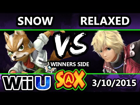S@X - Snow (Fox) Vs. Relaxed (Shulk) SSB4 Tournament - Smash 4 - Smash Wii U