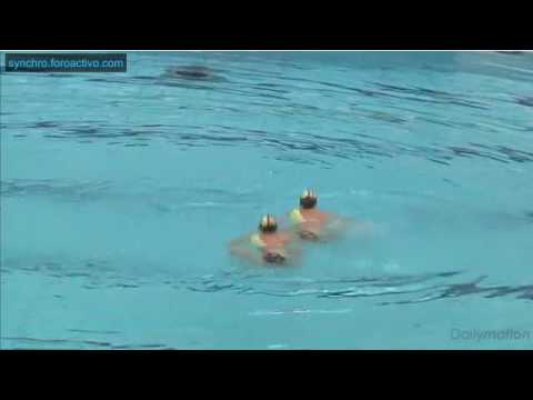 Inken & Wiebke Jeske (GER) Duet Free Preliminary Berlin European Aquatics Championships 2014