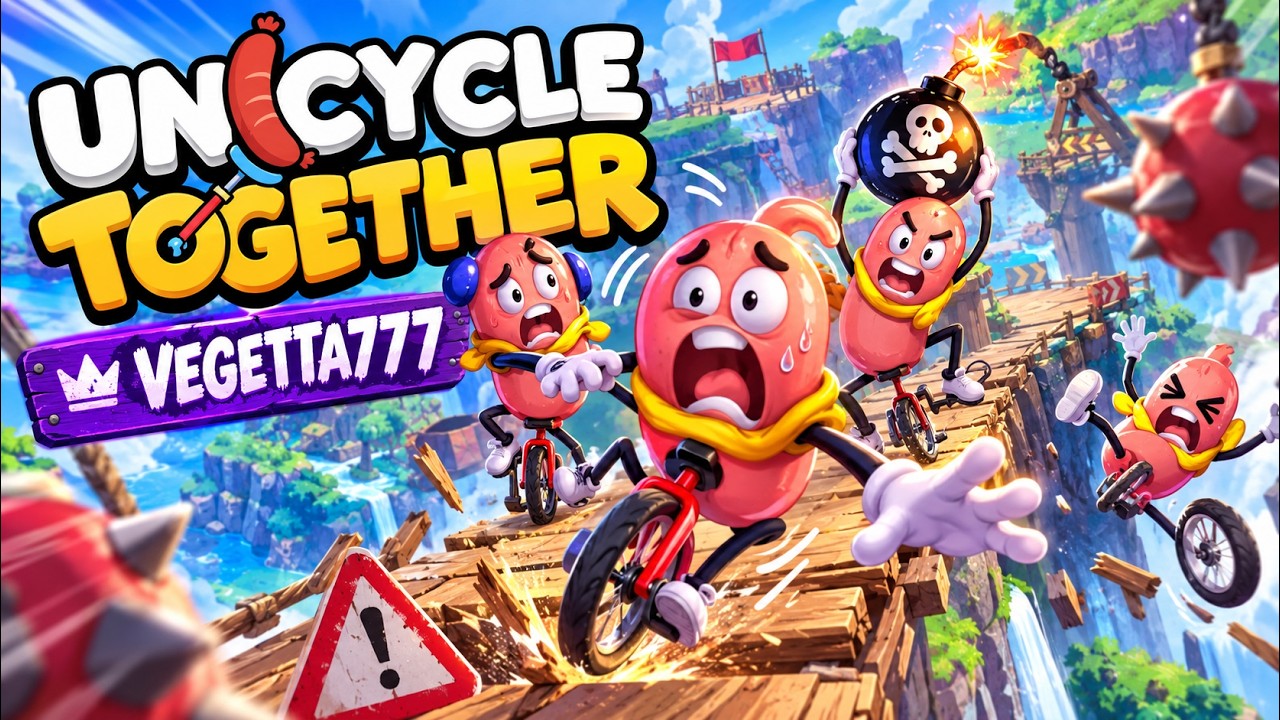 JUEGO de SALCHICHAS! Unicycle Together