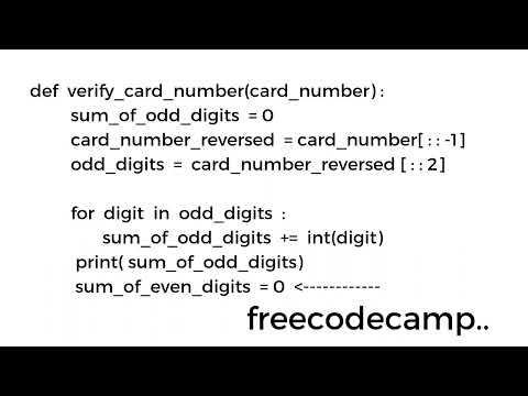 Lmplementing The Luhn Algorithm Python Beta Certification Step 22