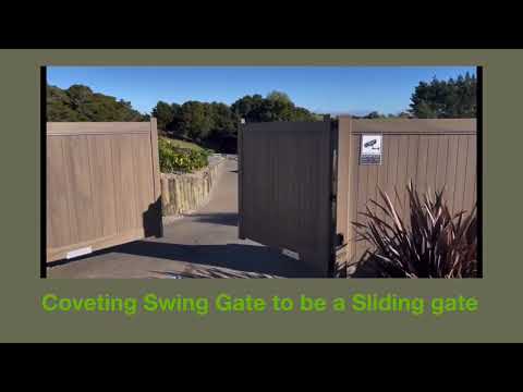 Converting a double swing gate to a sliding gate.