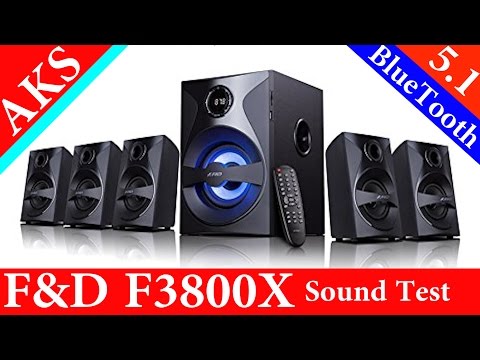 F and D F3800X 5.1 Home Theatre UnBoxing sound test by AKS