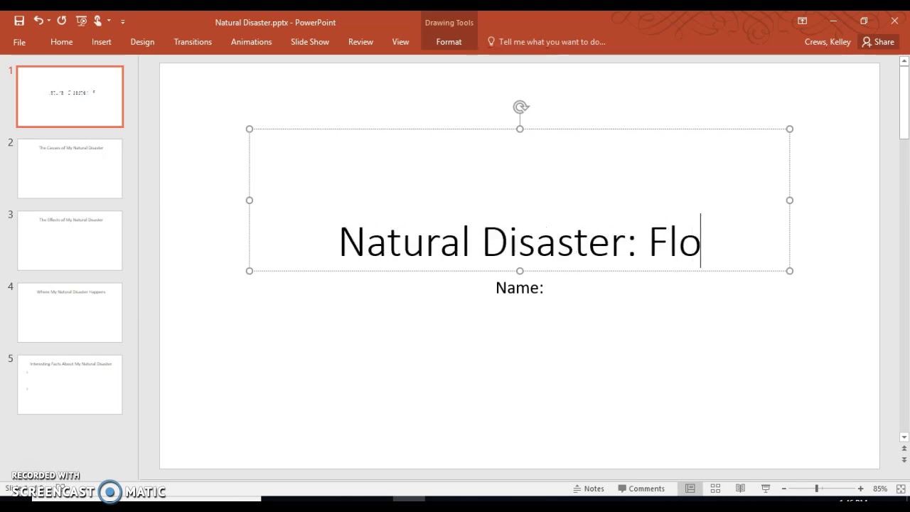 Natural Disaster PowerPoint 3rd Grade