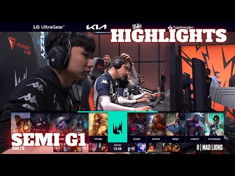 KOI vs MAD - Game 1 Highlights | Semi Final LEC Winter 2023 Playoffs | Mad Lions vs KOI G1