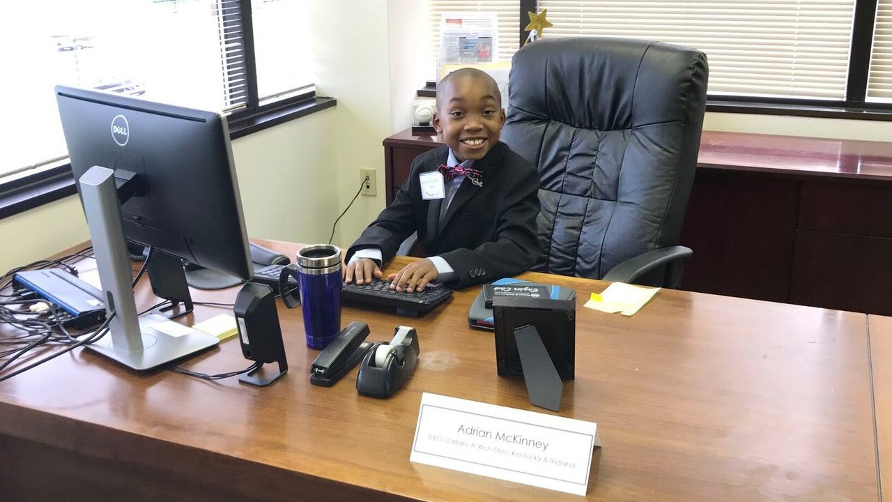 Nine-Year-Old Boy with Sickle Cell Anemia Became Make-A-Wish CEO for a Day - YouTube