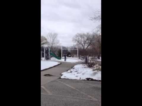 Farrah at the Park in the Snow