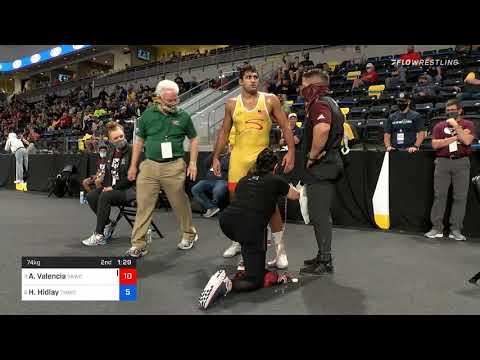 74 Kg Quarterfinal Anthony Valencia Sunkist Kids Wrestling Club Vs Hayden Hidlay TMWC Wolfpack RTC