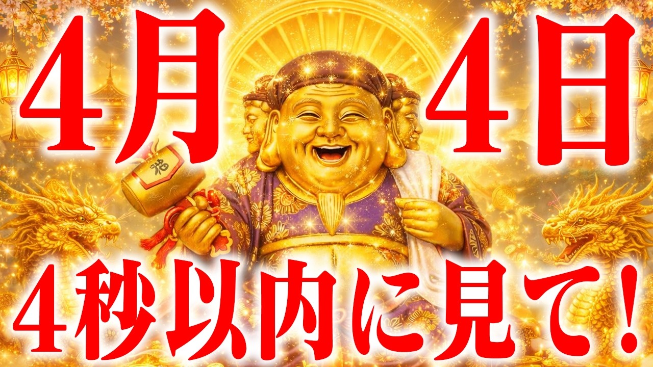 【たった４秒です】4月4日限定！億が入る人にのみ再生することができます。