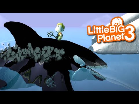 LittleBIGPlanet 3 - Aquaman Tries to Escape from Killer Whale Willy [PS4 Gameplay]