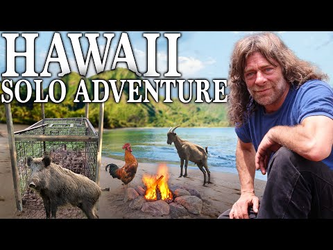 7 Day Hawaii Adventure (Solo Week) | Overnight Camping in Tropical Bush | DIY Bushcraft Projects