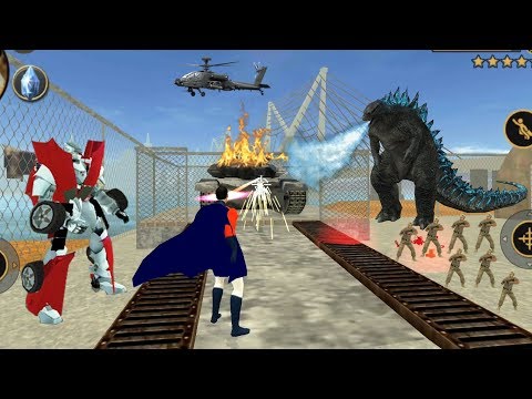 Vegas Crime Simulator (Superhero Burnt Army Tank)Godzilla Frozen the Army Tank - Android Gameplay HD
