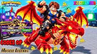 🔥 NOVA ATUALIZAÇÃO! 2 CÓDIGOS OP + NOVO ENCANTAMENTO E EQUIPE DE PETS NO MUSCLE LEGENDS