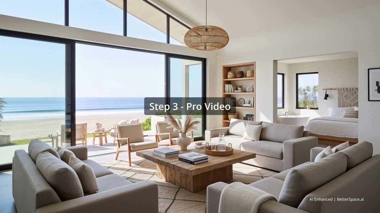 Professional AI real estate video using BetterSpace AI