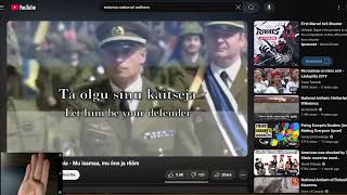 Hand Reacts to the National Anthem of Estonia