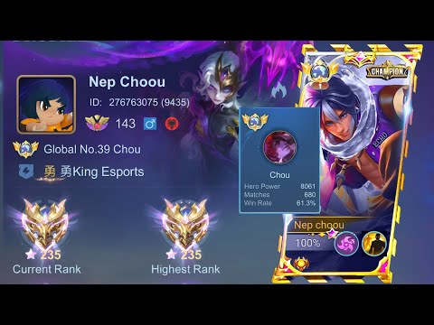 ONLY 10% KNEW THIS! GLOBAL CHOU NO EDIT NO CUT 235 STARS| ECHO SKIN GAMEPLAY