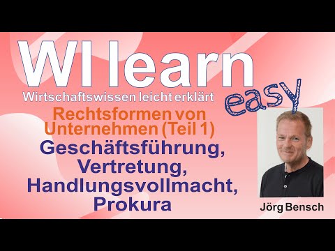 Geschäftsführung, Vertretung, Handlungsvollmacht und Prokura